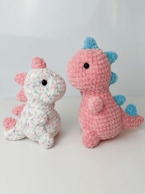 Crochet Dinosaur Pattern Free, Crochet T-rex, Crocheted Stuffed Animals, Crochet Dinosaur Patterns, Crocheted Animals, Easy Crochet Animals, Crochet Dinosaur, Crochet Turtle, Crochet Gratis