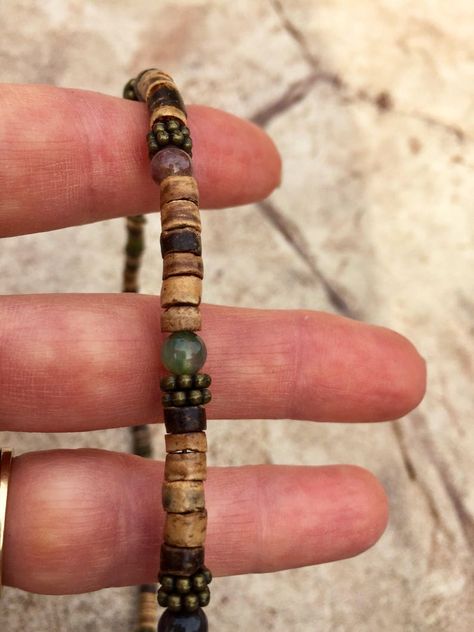 Mens Wooden Beaded Necklace, Mens Beach Jewelry, Masculine Beaded Necklace, Beaded Necklaces For Men, Men’s Beaded Necklace, Ocean Display, Boho Jewelry Diy, Boys Necklace, Mens Beach