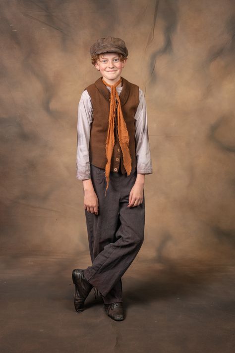 Victorian Fashion Male Poor, 1800s Mens Clothing, 1900s Fashion Men, Victorian Boy Clothes, 1910s Aesthetic, Newsboy Outfit, Oliver Musical, Orphan Costume, Peter And The Starcatcher