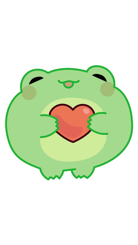 What a lovely animal in our fanart Green Frog Holds a Heart Sticker! It has such a big heart that this cute little frog wants to share it with you. If you accept its offer, you will be happy all day.... Frog Heart, Frog Aesthetic, Frog Wallpaper, Graffiti Characters, Green Frog, Frog And Toad, Cute Frogs, Heart Stickers, Holiday Art