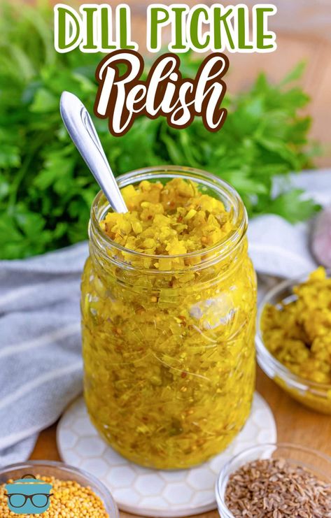 Dill Pickle Relish - The Country Cook Canning Pickle Relish Recipe, Dill Relish Canning Recipe, Crunchy Dill Pickle Recipe, Mustard Pickle Recipe, Homemade Relish, Cucumber Relish Recipes, Pickle Relish Recipe, Cucumber Relish, Dill Pickle Recipe