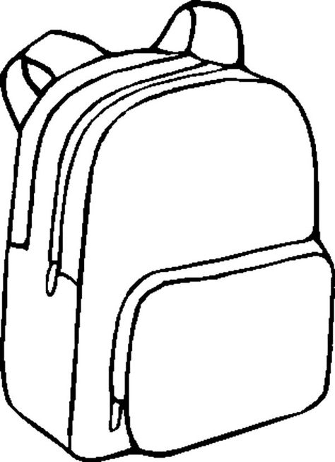 Cubby Tags, Backpack Drawing, Backpack Craft, Welcome To School, Back To School Art, School Coloring Pages, School Week, Back To School Crafts, Drawing Bag