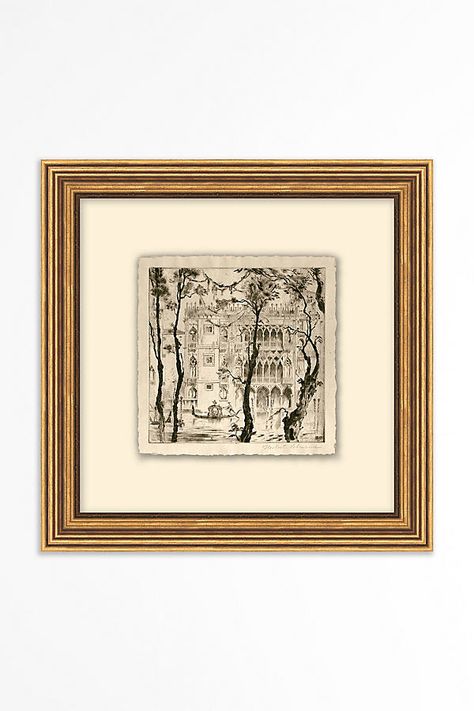 Giclee on watercolor paper Wood frame Hanging hardware included USA | Venice Sketch Wall Art by Anthropologie in Black Venice Sketch, Sketch Wall Art, Sketch Wall, Small Framed Art, Winter Home, Toned Paper, Italian Art, Printed Tapestries, Unique Wall Art