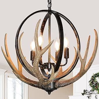 Deer Chandelier, Hallway Pendant Lighting, Rustic Style Decor, Chandelier Farmhouse, Chandelier Vintage, Antler Chandelier, Farmhouse Light Fixtures, Farmhouse Chandelier, Kitchen Hallway