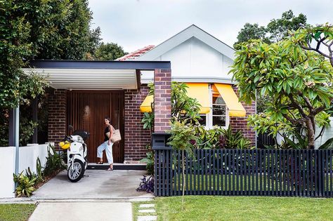 Clinker Brick, Weatherboard House, Ultra Modern Homes, Front Facade, Carport Garage, Carport Designs, Car Port, Homes To Love, Modern Renovation