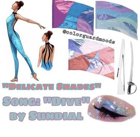 Color Guard Show Ideas, Color Guard Mood Board, Winterguard Show Ideas, Winter Guard Show Ideas, Color Guard Tips, Color Guard Costumes, Color Guard Uniforms, Show Ideas, Colour Guard