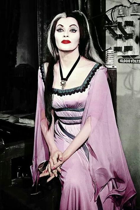 The Munsters Halloween Costumes, Old Fashioned Halloween Costumes, Lilly Munster, Women Actresses, Munsters Tv Show, Gothic Noir, Horror Crafts, The Munster, Lily Munster