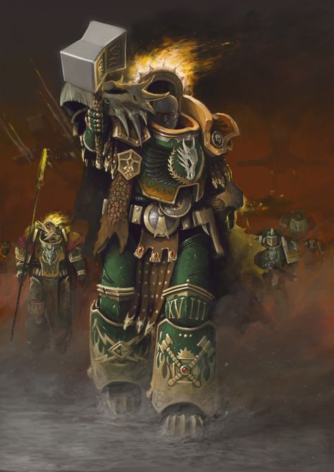 ArtStation - Primarch Vulkan, Azamat Agzamov Rogue Trader Art, Rogue Trader 40k, Astral Sea, Warhammer 40k Salamanders, Salamanders 40k, Salamanders Space Marines, Warhammer 40k Space Wolves, Space Marine Art, Adeptus Custodes