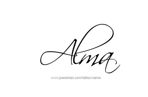 Tattoo Design  Name Alma Alma Name Tattoo, Alma Name, Aztec Tattoo Designs, Cursive Tattoos, Geometric Tattoo Arm, Tattoo Name, Aztec Tattoo, Architecture Quotes, Best Of Luck