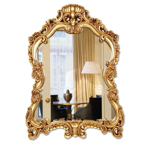 PRICES MAY VARY. EXCELLENT GIFT IDEAS: Sophisticated antique design makes it ideal for a birthday or holiday gift. Great for living room, entrance, hallway or bathroom, will brighten up the room. Gorgeous vanity mirror overall thickened frame, good bearing capacity, not easy to break, can be used for a long time, a must-have for every household. Baroque Antique Framed Mirror 4MM thick HD glass, clear image, illuminate your beauty, also can be used as a tray to place unused things. The wall mirro Old Hollywood Decor, Gold Floor Mirror, Gold Vanity Mirror, Hollywood Decor, Vintage Style Mirror, Vintage Gold Mirror, Victorian Mirror, Baroque Mirror, Baroque Decor