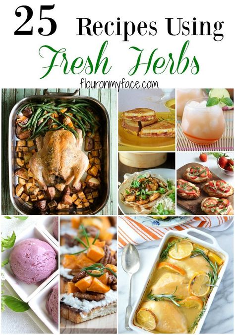 Do you love using fresh herbs in your recipes? I do. I have a lovely container herb garden in my backyard. Check out these 25 Recipes using fresh herbs. Recipes Using Fresh Basil, Using Fresh Basil, Fresh Herb Recipes, Cooking With Fresh Herbs, Container Herb Garden, Rosemary And Thyme, Barbeque Recipes, Cooking Herbs, Thyme Recipes