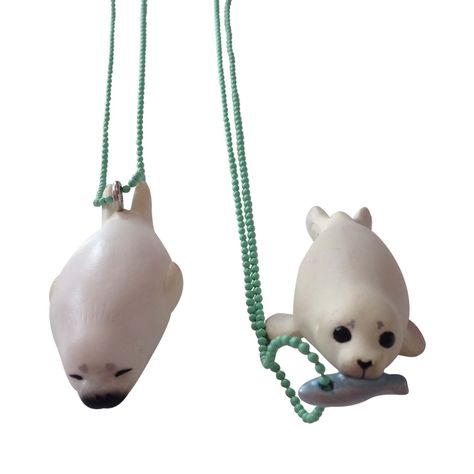 Seal Necklace, Cute Seals, Sweet Accessories, Seal Gifts, Japanese Stationery, Cute Polymer Clay, Clay Art, Things To Buy, Seals