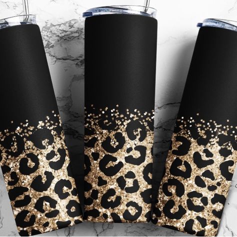 Super Cute Leopard Print 20 Oz Tumbler, Lid, Straw & Gift Box. Perfect For The Holidays! Moringa Leaf Powder, Tumbler Cups Personalized, Design Black Gold, Modern Mugs, Yellow Mugs, Glitter Tumbler Cups, Cute Leopard, Custom Tumbler Cups, Tumbler Cups Diy