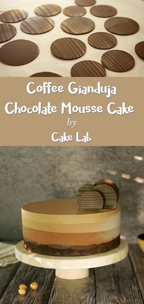 Coffee Gianduja Chocolate Mousse Cake v2.0 - Cake Lab Gianduja Recipe, Bon Voyage Cake, Espresso Brownies, Coffee Mousse, Mousse Cake Recipe, Mousse Cakes, Glaze For Cake, Dark Chocolate Mousse, Ice Cake