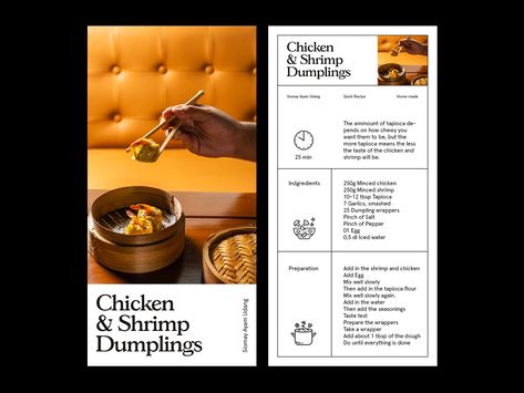 Recipe Layout, Recipe Graphic, Menu Design Layout, Ebook Template Design, Recipe Book Design, Cookbook Design, Menu Layout, Dumplings Recipe, Directory Design