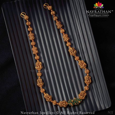 Gundu Mala Designs, Gold Mala Designs, Mala Designs, Elegant Jewellery, Classy Jewelry, Ear Rings, Temple Jewellery, Jewellery Design, Indian Jewellery