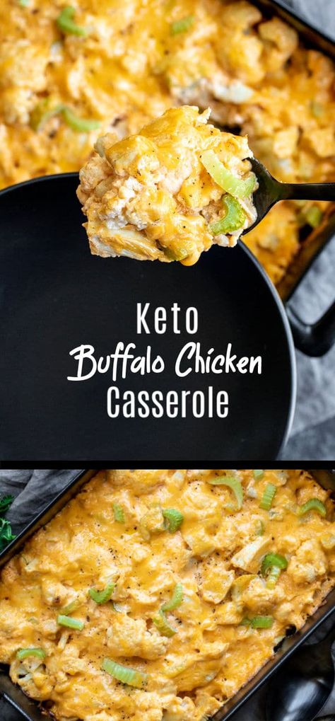 Keto Buffalo Chicken Cauliflower Casserole is a quick and easy low carb dinner recipe made with cauliflower, cream cheese, cheddar cheese, and spicy buffalo chicken. It's a creamy, loaded cauliflower casserole that is a healthy keto dinner. #buffalochicken #chicken #cauliflower #lowcarbrecipe #ketorecipe #casserole #homemadeinterest Cauliflower Cream Cheese, Buffalo Chicken Cauliflower Casserole, Buffalo Chicken Cauliflower, Healthy Keto Dinner, Chicken Cauliflower Casserole, Cauliflower Cream, Easy Low Carb Dinner, Keto Buffalo Chicken, Loaded Cauliflower Casserole