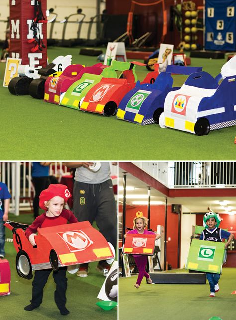 Mad Dash Racing Mario Kart Birthday Party Mario Kart Birthday Party Backdrop, Life Size Mario Kart, Mario Kart Rainbow Road Diy, Mario Kart Photoshoot, Mario Maze Printable, Mario Golf Cart Decorations, Mario Racing Birthday Party, Mario Birthday Party Activities, Super Mario Obstacle Course