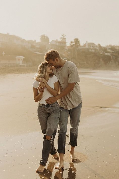 Summer Beach Couple Pictures, Fall Beach Pictures Couples, Beach Photography Couples Honeymoon Pictures, Morning Beach Couple Photoshoot, Water Photography Couples, Navy Couple Photoshoot, Cozy Beach Couple Photoshoot, Couple Shoot Beach Photography, Couples Pics Poses