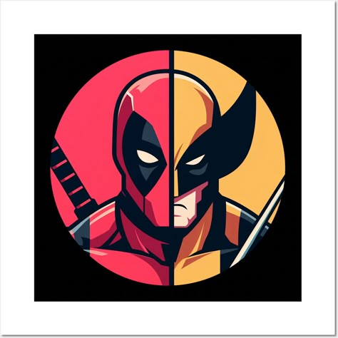 Deadpool and Wolverine -- Choose from our vast selection of art prints and posters to match with your desired size to make the perfect print or poster. Pick your favorite: Movies, TV Shows, Art, and so much more! Available in mini, small, medium, large, and extra-large depending on the design. For men, women, and children. Perfect for decoration. Wolverine Poster, Deadpool Poster, Deadpool And Wolverine, Trash Polka, Painted Pumpkins, Birthday Theme, Deadpool, Graffiti, Print Design