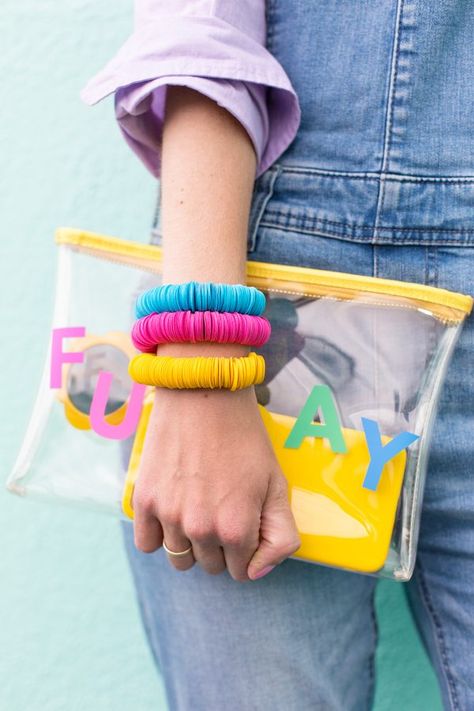 How To Make Paper Disk Bracelets from Craft The Rainbow | studiodiy.com