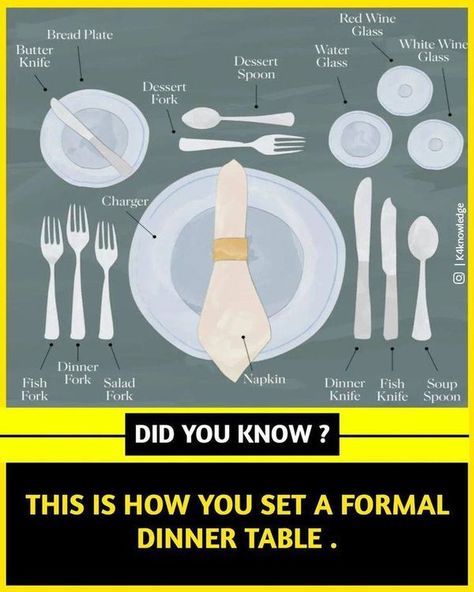 Formal Dinner Table, Dining Room Table Settings, Wine Butter, Fancy Table, Etiquette And Manners, Fish Soup, Fish Dinner, Dessert Fork, Weird Science