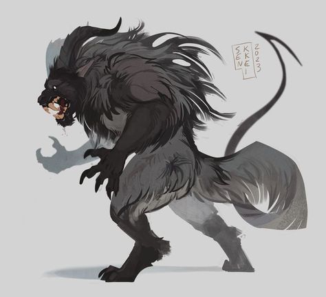 Guy Falling Drawing, Wolf Monster Concept Art, Werebear Character Design, Boar Monster, Chimera Oc, Bear Concept Art, Werewolf Character Design, Horror Werewolf, Werewolf Warrior