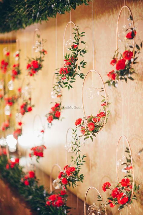 Photo By Clarin Loren Weddings N Events - Decorators Rose Rings, Photowall Ideas, Wedding Hall Decorations, Wedding Background Decoration, Baby Live, Wedding Entrance Decor, Marriage Decoration, Desi Wedding Decor, Wedding Backdrop Decorations