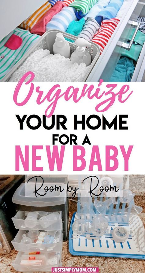 How to Organize Your Home For a New Baby - Just Simply Mom Store Hacks, Organize Your Home, Baby Sleep Problems, Baby Prep, Preparing For Baby, Baby Arrival, Baby Organization, Pregnant Mom, After Baby