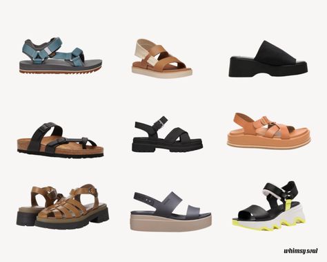 As a full fledged wanderlust babe, finding the best comfortable walking sandals for warm weather trips was a top priority for me a few years back when I really started… The post 18 Best Travel Sandals Approved For Comfort & Style appeared first on <a rel="nofollow noopener noreferrer" href="https://whimsysoul.com" data-wpel-link... Best Travel Sandals For Women, Travel Sandals Women, Best Sandals For Walking Travel Shoes, Europe Sandals, Walking Sandals Travel, Comfy Sandals Walking, Sandals 2024 Trends, Comfortable Sandals For Walking, Walking Sandals Women