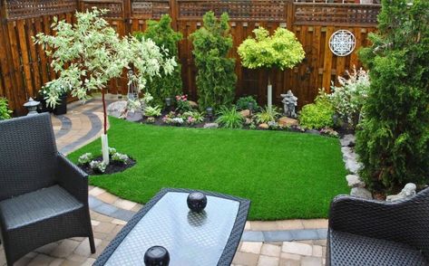 Looking to Take the Practical Approach on Small Backyard Turf Ideas? Artificial Turf Backyard, Artificial Grass Patio, Artificial Grass Garden, Grass Backyard, Artificial Grass Backyard, Turf Backyard, Arizona Backyard, Small Front Yard Landscaping, Artificial Lawn