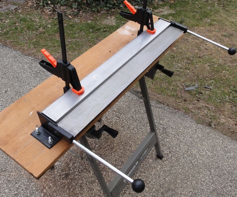 I purchased a 30" metal bending brake from Harbor Freight (model 67240) for a small project I needed to complete. I had read pretty good reviews about the... Sheet Metal Brake, Portable Workbench, Sheet Metal Tools, Simple Sheets, Metal Bender, Metal Fabrication Tools, Metal Bending Tools, Sheet Metal Fabrication, Fabrication Tools