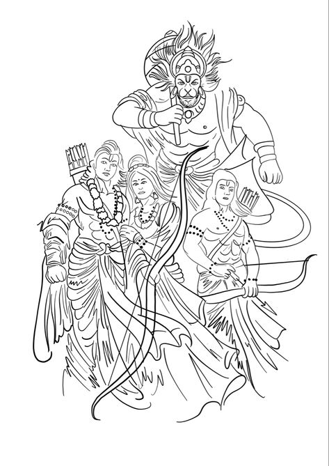 Outlining lord ram ji shita mata God Outline Drawing, Ram Ji Sketch Pencil, Lord Ram Sketch Pencil, Ram Bhagwan Drawing, Lord Ram Drawing Sketch, Hanuman Outline, Ram Ji Tattoo, Ram Hanuman Drawing, Ram Sita Drawing Sketch