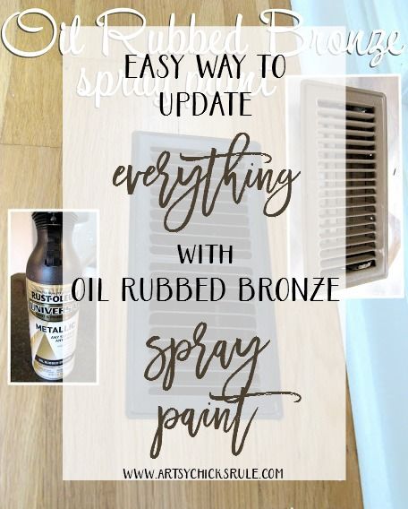 I LOVE this stuff!!! Works great on everything! artsychicksrule.com Oil Rubbed Bronze Spray Paint, Oil Rubbed Bronze Paint, Bronze Spray Paint, Spray Paint Furniture, Ceiling Fan Makeover, Diy Spray Paint, Metallic Spray Paint, Diy Oils, Best Oils