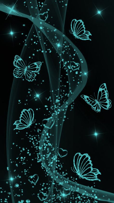 Teal Butterfly Aesthetic, Wallpaper Backgrounds Teal, Teal And Black Wallpaper, Teal Images, Butterfly Gif, Free Android Wallpaper, Butterfly Photography, Teal Butterfly, Beautiful Butterfly Photography