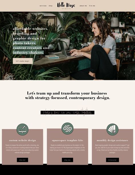 50 Example Squarespace Websites created by past Square Secrets and Square Secrets Business Online Course students. Head to the blog for all the gorgeous, custom Squarespace website design examples. #squarespace #squarespacewebsite #squarespacewebsiteinspiration #squarespacesite #diywebsite #webdesign #webdesigner #squarespacecourse #squarespacetutorials #diysquarespacesite #squarespacedesigner #squarespacetemplate #squarespace7.0 #squarespace7.1 Simple Website Design, Design Sites, Photography Website Design, Squarespace Web Design, Squarespace Website Templates, Squarespace Design, Webdesign Inspiration, Business Website Design, Squarespace Website Design