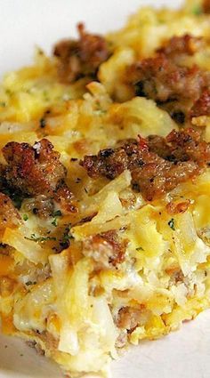 Sausage Hash Brown Breakfast Casserole, Hash Brown Breakfast Casserole, Sausage Hashbrown Breakfast Casserole, Hash Brown Breakfast, Casserole Breakfast, Pizza Vegetariana, Sausage Hash, Best Breakfast Casserole, Breakfast Hashbrowns