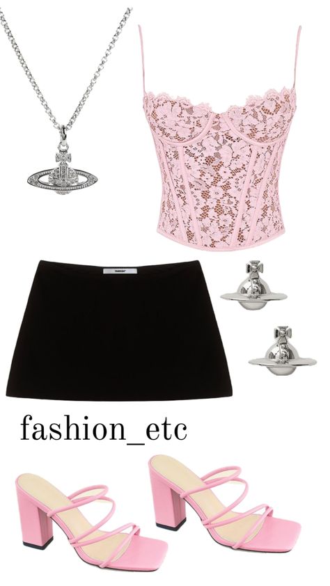 Cute Valentines Day Outfits Aesthetic, Girly Polyvore Outfits, Pink Concert Outfits, Birthday Looks Outfit, Corset Outfit Elegant, Pink And Gold Outfit, Birthday Outfit Pink, 2000s Fashion Outfits, Really Cute Outfits