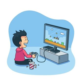 Game console playing game Vectors, Photos and PSD files | Free Download Play Computer Games, Internet Games, Scary Games, Game Illustration, Game Concept, Main Game, Art Video, Playing Video Games, Childrens Illustrations