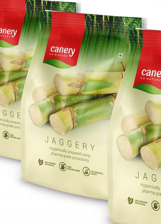 Canery Brand Jaggery Jaggery Packaging Design, Jaggery Packaging, Sugar Packaging Design, Spices Branding, Powder Packaging Design, Organic Food Packaging, Jaggery Powder, Logo Design Presentation, Cereal Packaging