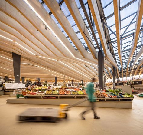 Central Market Architecture, Market Hall Architecture, Public Market Design Architecture, Food Market Architecture, Community Architecture, Commercial Design Exterior, Retail Architecture, Renovation Architecture, Organic Market