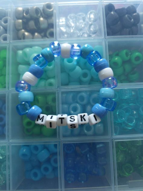 Ashnikko Bracelet, Single Kandi Bracelets Ideas, Mitski Jewelry, Clay Bead Bracelet Ideas Emo, Mitski Bracelet Ideas, Melanie Martinez Kandi Bracelet, Kandi Bracelets Ideas Singles, Kandi Bracelets Singles, Kandi Singles Ideas Words