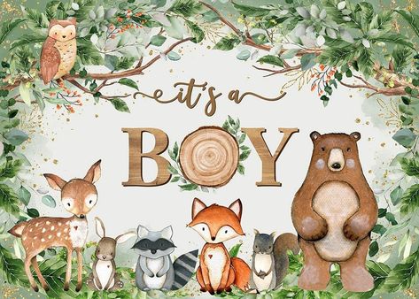 Amazon.com : Avezano 7x5 Woodland Baby Shower Backdrop Woodland It's A Boy Backdrop Safari Jungle Animals Photography Background for Boy Woodland Party Banner Decoration Supplies : Electronics Woodland Baby Shower Backdrop, Animals Photography, Baby Shower Woodland Theme, Shower Backdrop, Safari Jungle, Baby Shower Backdrop, Background Decoration, Woodland Party, Woodland Baby