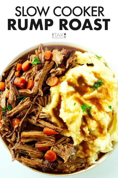 Rump Roast Crock Pot Recipes, Crockpot Rump Roast, Bottom Round Roast Recipes, Crock Pot Chuck Roast, Bottom Round Roast, Beef Rump Roast, Slow Cooker Pot Roast Recipes, Rump Roast, Crockpot Roast Recipes