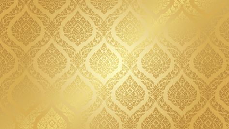 Thai pattern supreme gold background Vector | Premium Download Page Background Design, Gold Graphic Design, Cool Powerpoint, Thai Pattern, Photoshop Backgrounds Free, Golden Background, Luxury Background, Flower Abstract, Golden Pattern