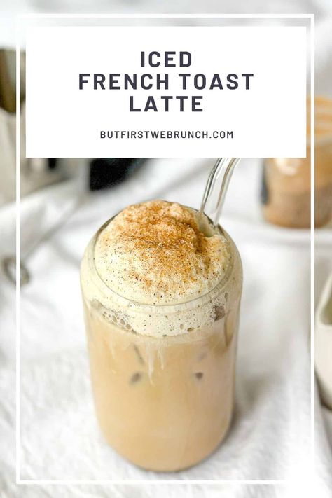 French Toast Syrup Recipe, French Toast Coffee Syrup, Fall Iced Latte Recipes, French Toast Iced Coffee, Homemade French Vanilla Creamer, French Toast Latte Recipe, Coffe Recipes Ideas Simple, Iced Latte Flavor Ideas, Summer Latte Flavors