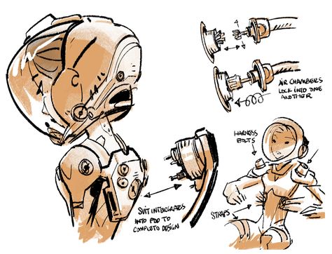 scottwatanabe | There was a lot of talk about how Abigail’s pod... Space Ranger, Writing Projects, Robot Concept, Astronaut Art, Technical Drawings, 캐릭터 드로잉, Design Animation, Space Suit, Ap Art