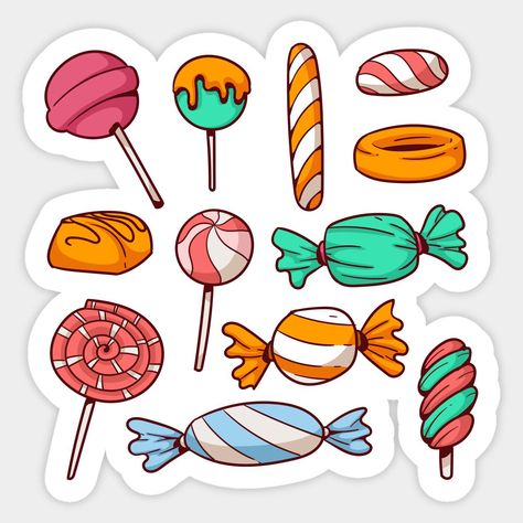 Add a touch of sweetness to your crafts with these adorable candy stickers! Perfect for scrapbooking, card making, and more. #candystickers #candycrafts . #Candy_Vector #Candy_Graphic #Doodles_Kawaii #Candy_Drawing Candy Doodles, Candy Drawings, Graphic Doodles, Candy Pop Art, Candy Vector, Candy Illustration, Candy Graphic, Doodles Kawaii, Designer Grafico