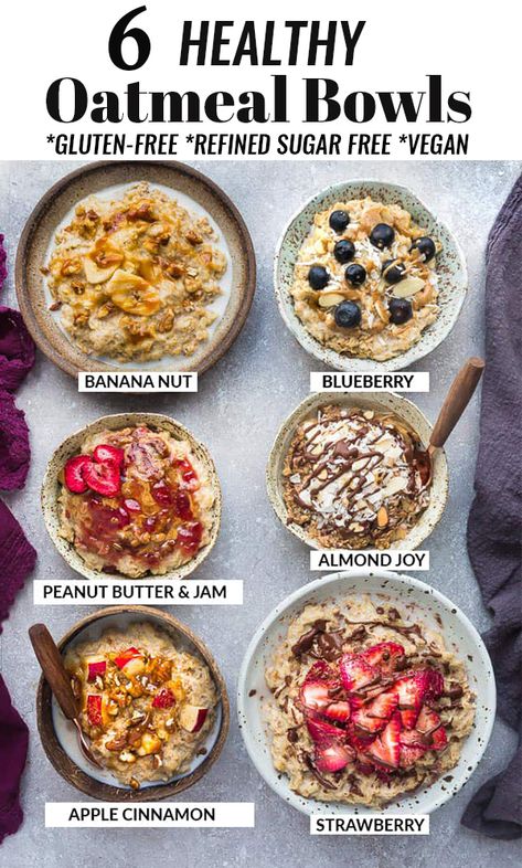 Healthy Oatmeal Bowl, Easy Oatmeal Recipes, Make Oatmeal, Healthy Oatmeal Recipes, Motivasi Diet, Oat Recipes Healthy, Resep Smoothie, Easy Oatmeal, Oatmeal Bowls