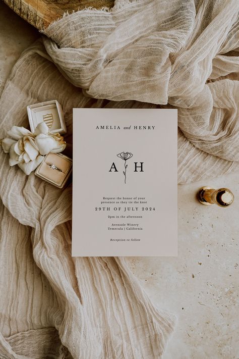 Floral Minimalist, Dinner Invitation Template, Elegant Wedding Stationery, Minimalist Wedding Invitation, Modern Save The Dates, Elegant Wedding Invitation, Beautiful Stationery, Minimalist Wedding Invitations, Save The Date Templates